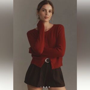 Reformation Crimson Red Cashmere Cardigan